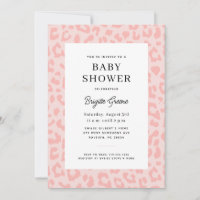 Pink Leopard Print Baby Dusche