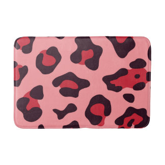 Pink Leopard Print Badematte
