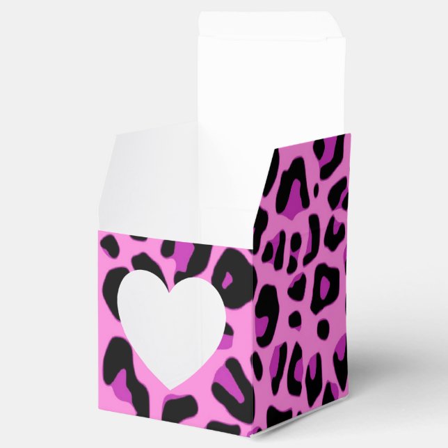 Pink Leopard Print Geschenkschachtel (Geöffnet)