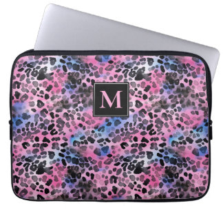 Pink Leopard Print Laptopschutzhülle