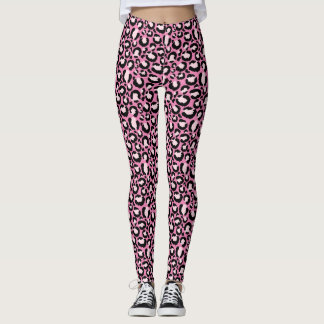 Pink Leopard Print Leggings