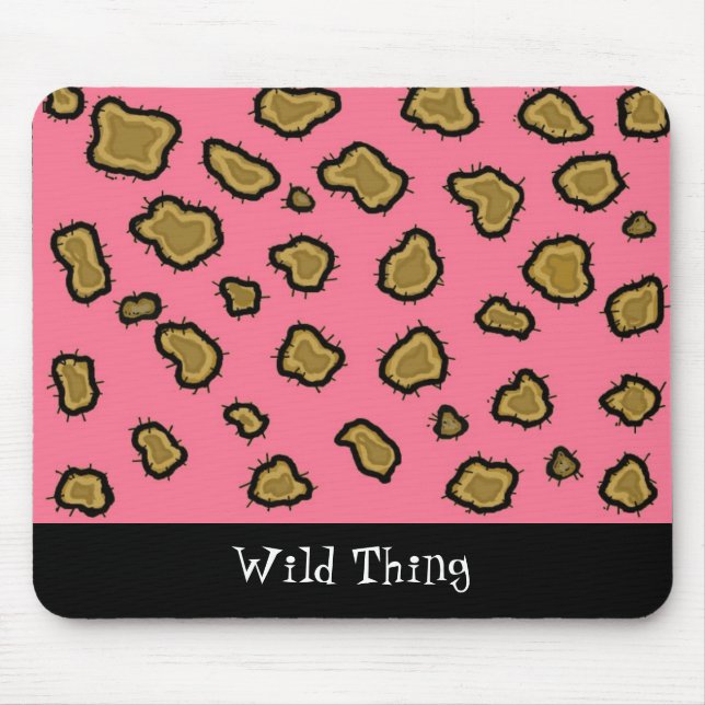 Pink Leopard Print Mousepad (Vorne)