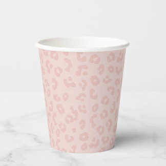 Pink Leopard Print Pappbecher