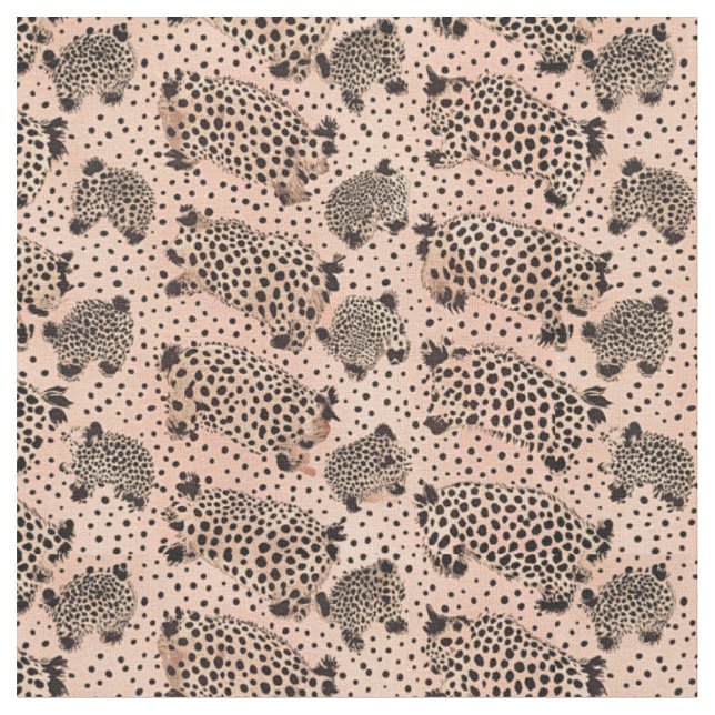 Pink Leopard Print Pattern - Chic Animal Stoff (Nahaufnahme)