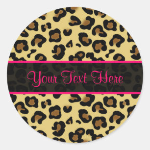 Pink Leopard Print Personalisiert Stickers