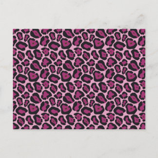 Pink Leopard Print Postkarte