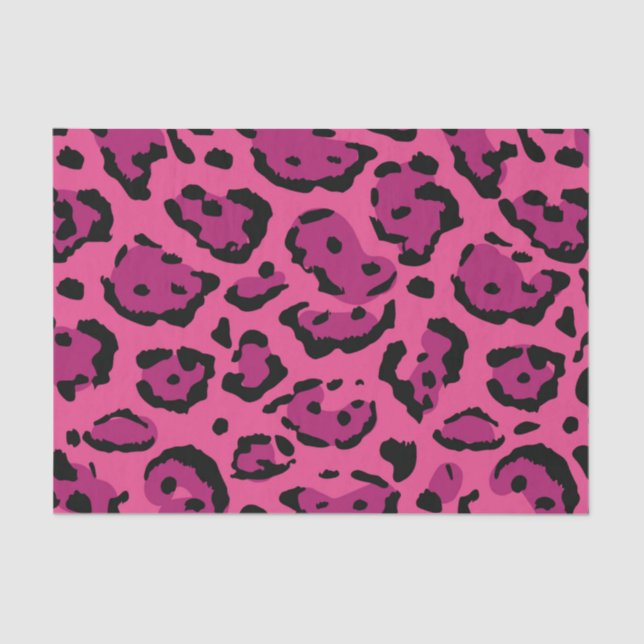 Pink Leopard Print Seidenpapier (Vorderseite)