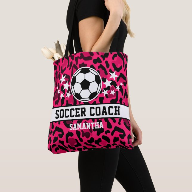 Pink Leopard Print Soccer Name (Von Nahem)