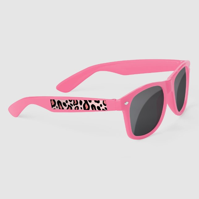 Pink Leopard Print Sonnenbrille (Rechts)