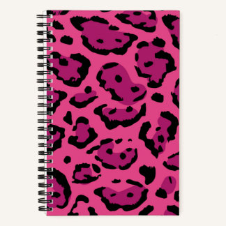 Pink Leopard Print Spiral Notizbuch