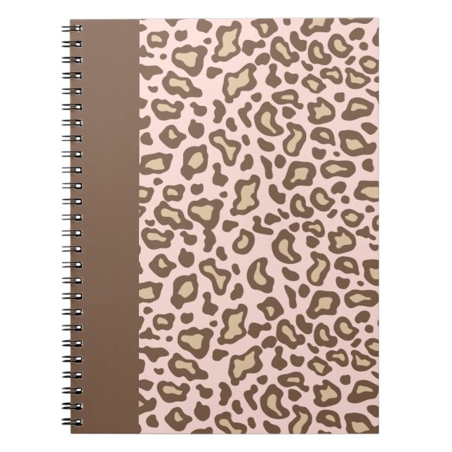 Pink Leopard School Notebook Journal Geschenk Notizblock (Vorderseite)