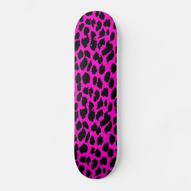 Pink Leopard Skateboard (Vorderseite)