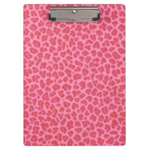 Pink Leopard Skin Clipboard Klemmbrett