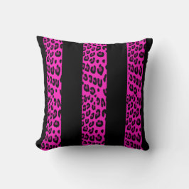 Pink-Leopard-Streifen Kissen