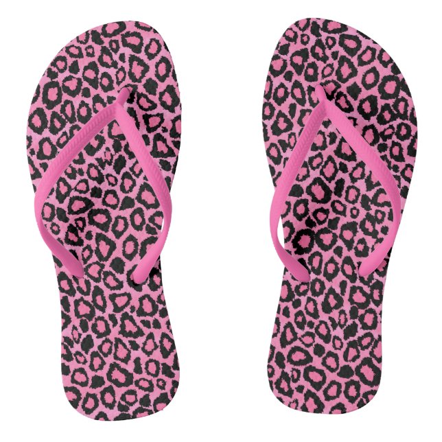 Pink Leopard Tierdruck Flip Flops (Fußbett)