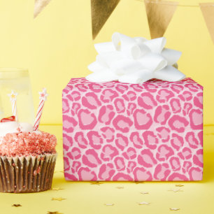 Pink Leopard Tierdruck Geschenkpapier