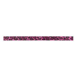 Pink Leopard Tierdruck Satinband