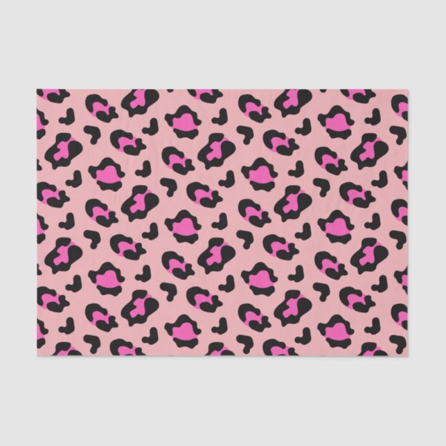 Pink Leopard Tierdruck Seidenpapier (Vorderseite)