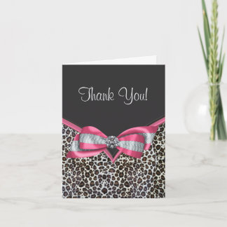 Pink Leopard Vielen Dank Karten