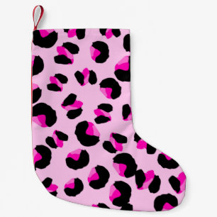 Pink Leopard Weihnachts-Strumpf Kleiner Weihnachtsstrumpf