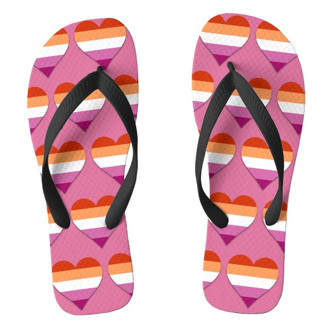 Pink-lesbisches Stolz Flip Flops (Fußbett)