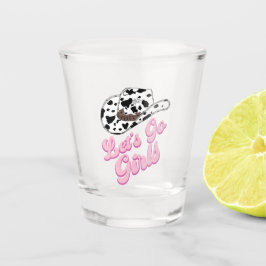 Pink Let's Go Girls Bachelorette Brautparty Schnapsglas