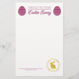 Pink Letter from Oaster Bunny Blank
