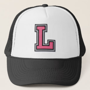 Pink Letter 'L' Truckerkappe