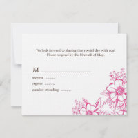 Pink Letterpress Style Wedding