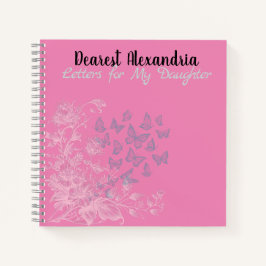 Pink Letters to My Daughter Memory Spiral Notebook Notizbuch