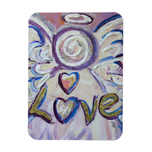 Pink Liebe Guardian Angel Word Magnet