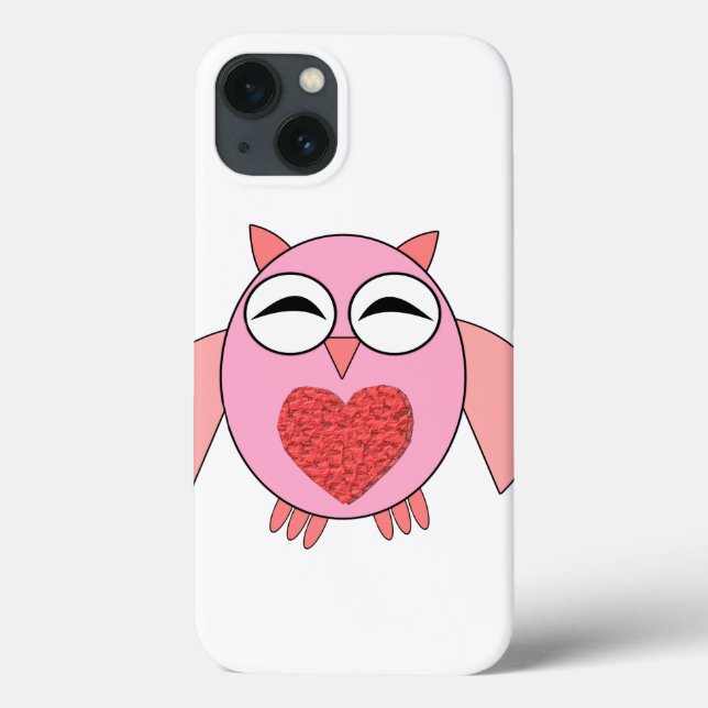 Pink Liebe Heart Owl iPad Fall Case-Mate iPhone Hülle (Rückseite)
