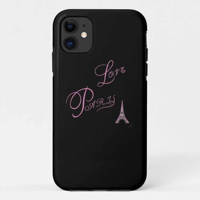 Pink-Liebe-Paris-Eiffel-Tower-einzigartig Case-Mate iPhone Hülle (Rückseite)