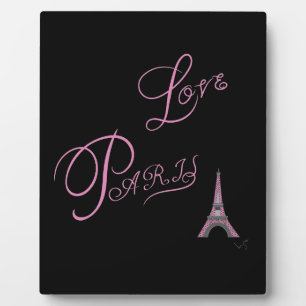 Pink-Liebe-Paris-Eiffel-Tower-einzigartig Fotoplatte
