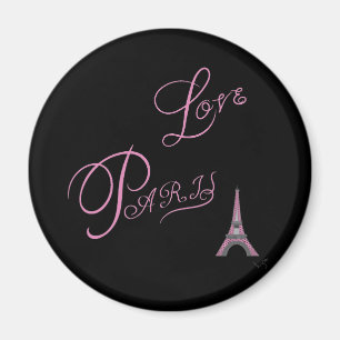 Pink-Liebe-Paris-Eiffel-Tower-einzigartig Magnet