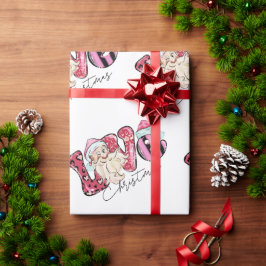 Pink Liebe Weihnachtswrapping Paper Geschenkpapier