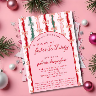 Pink Lieblingsdinge Weihnachtsgeschenktauschparty Einladung
