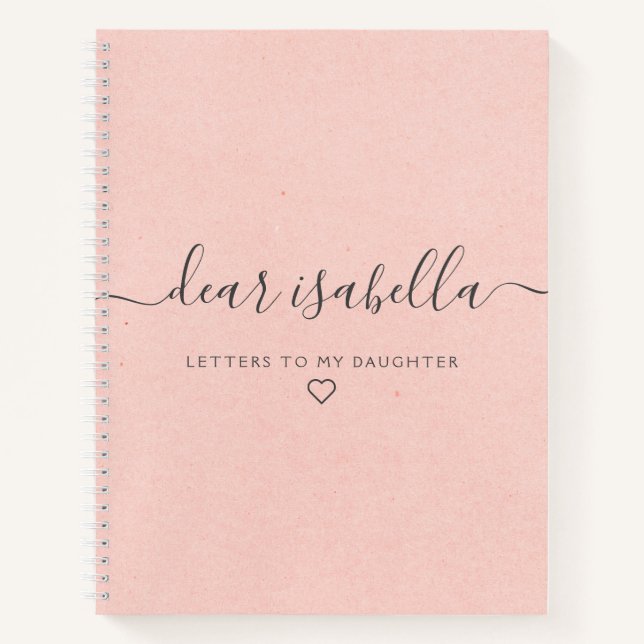 Pink Liebste Tochter Keepake Memory Journal Notizbuch (Vorderseite)