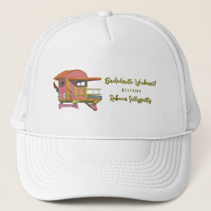 Pink Lifeguard Vibes Bachelorette Wochenende Truckerkappe