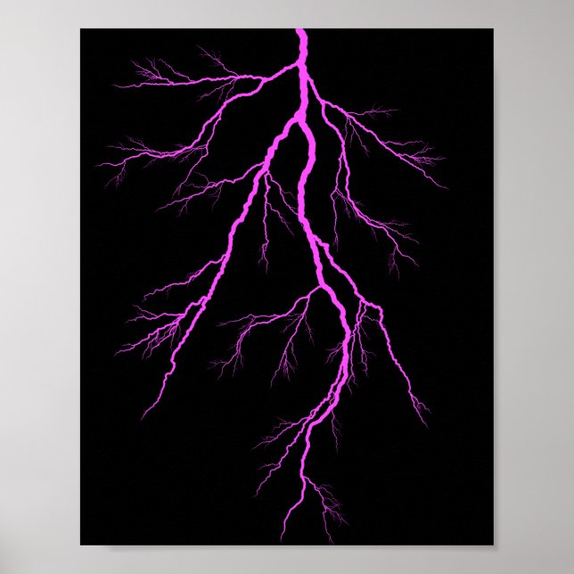 Pink Lightning Bolt ⚡ ⚡ Poster (Vorne)