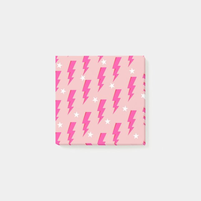 Pink Lightning Stilvolle Back-to-School Stationery Post-it Klebezettel (Vorderseite)