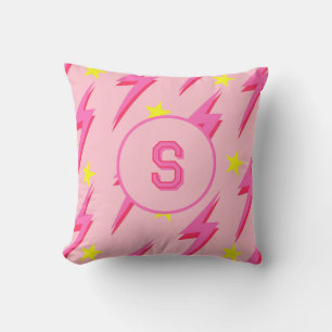 Pink Lightning Stormy Sky & Thunder Flash Muster Kissen