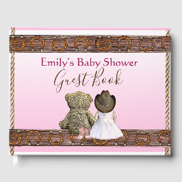 Pink Lil' Cowgirl Babydusche Gästebuch