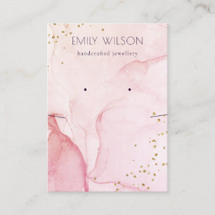 Pink lila Aquarellbilder als Netzkleckse Visitenkarte