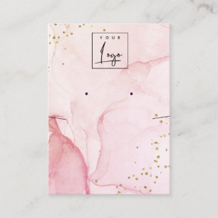 Pink Lila Aquarellfarbe Textur Erdnecklace Visitenkarte