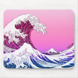 Pink Lila Ästhetik Großer Wave Maus Pad Mousepad