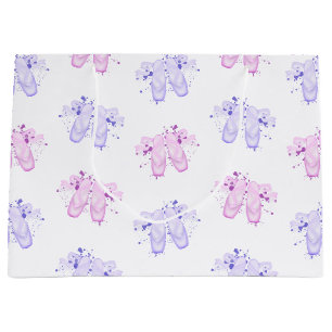 Pink & Lila Ballet Geburtstagsschuhe Große Geschenktüte