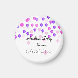 Pink Lila Balloon Baby Showmagazin Magnet