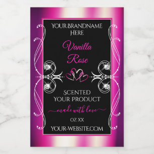 Pink Lila Black Shimmery Diamonds Produktkennzeich Lebensmitteletikett
