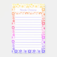Pink Lila Blasen Muster angefertigt Notepad